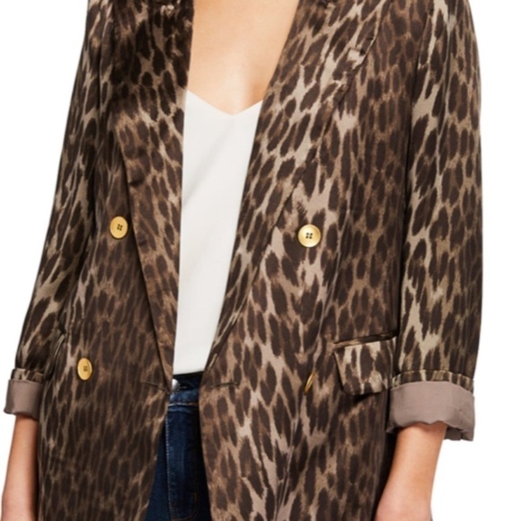 L’Agence Taryn Double Breasted Silk Blazer New Without Tags - Picture 3 of 16